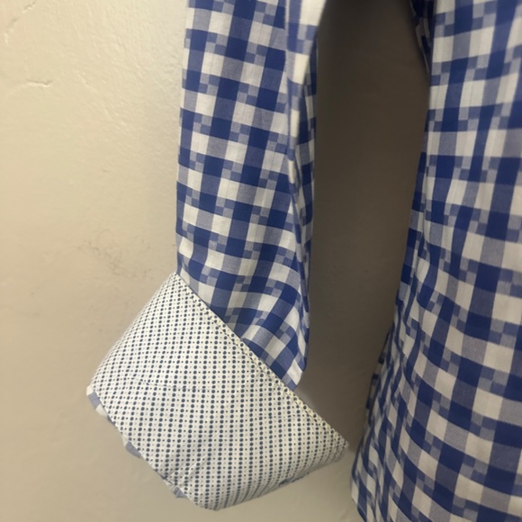 Bugatchi Contrast Long Sleeve Shirt 23.5" armpit to armpit Gently worn - Picture 2 of 4